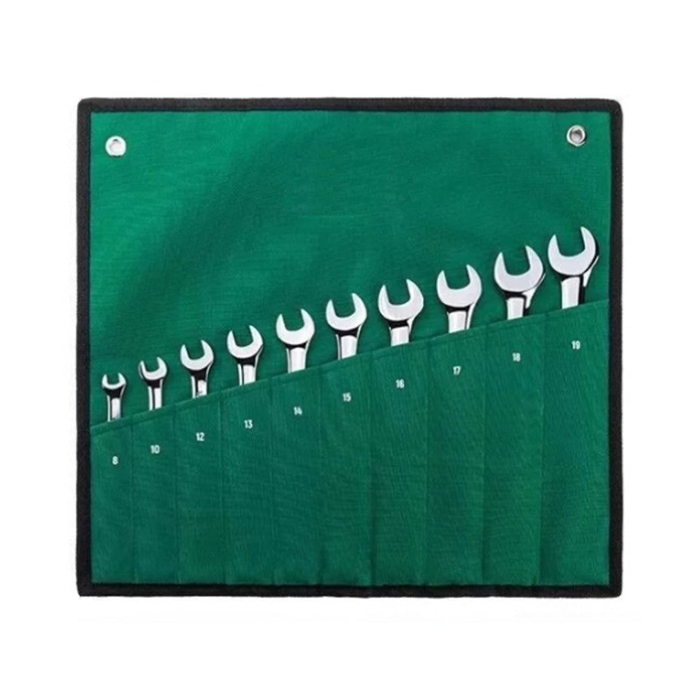 10-Piece Metric Fully Polished Dual-Use Wrench Set