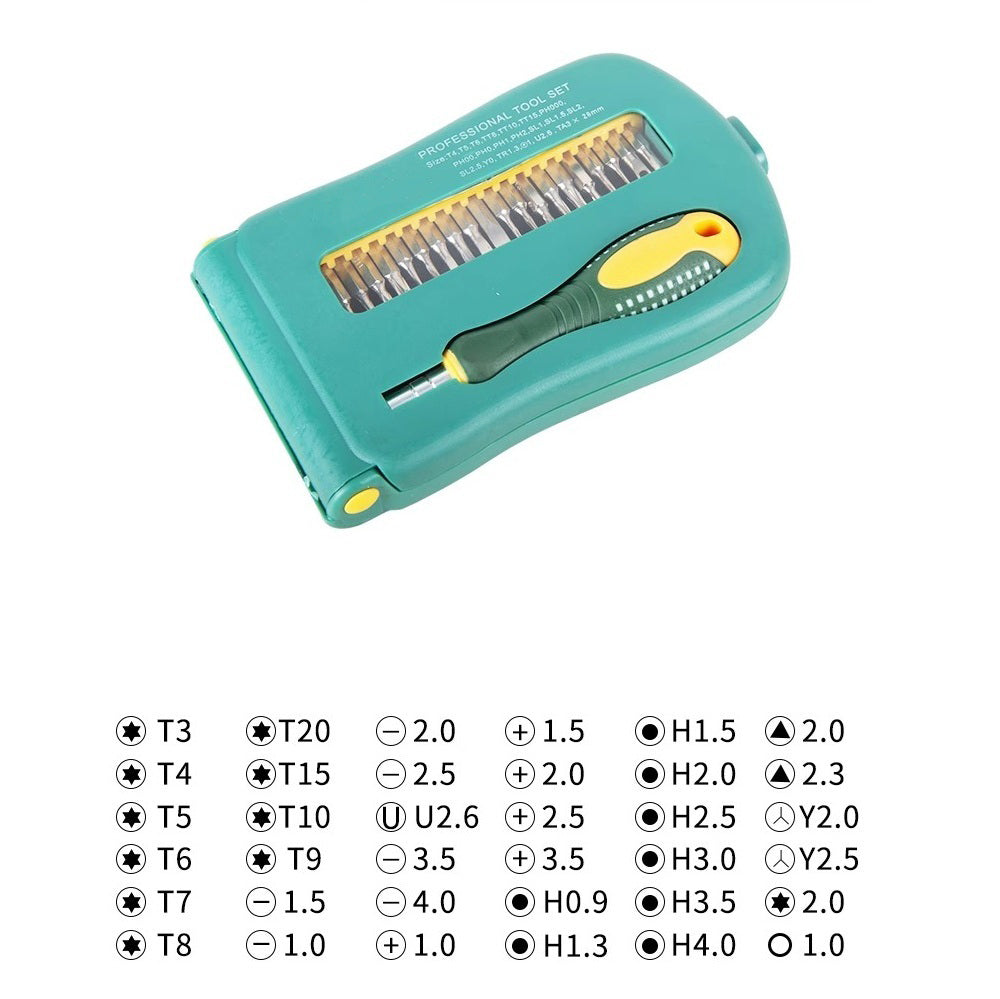38-Piece Mini Changeable Head Screwdriver Set