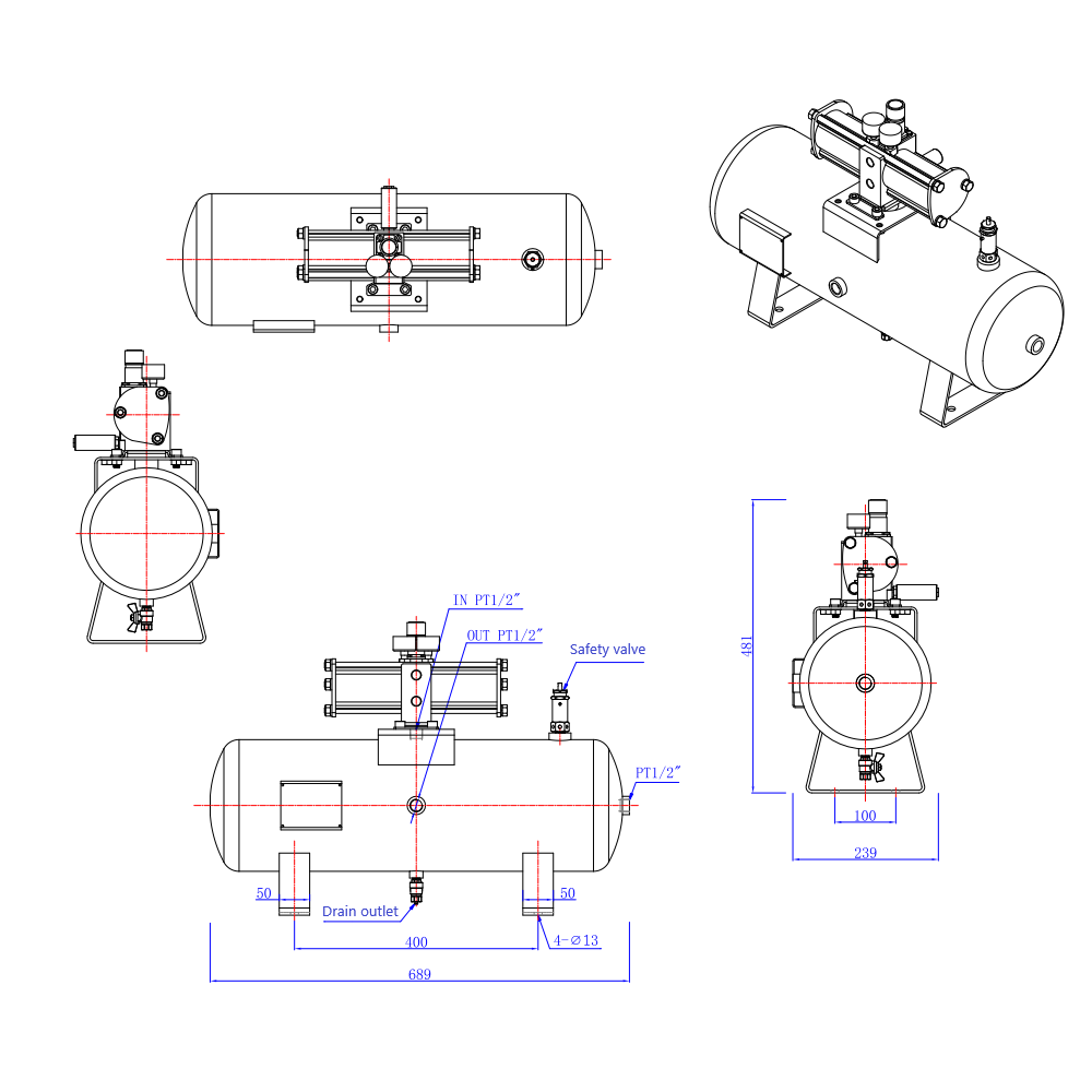 Air Compressor with 20L Storage Tank Package
