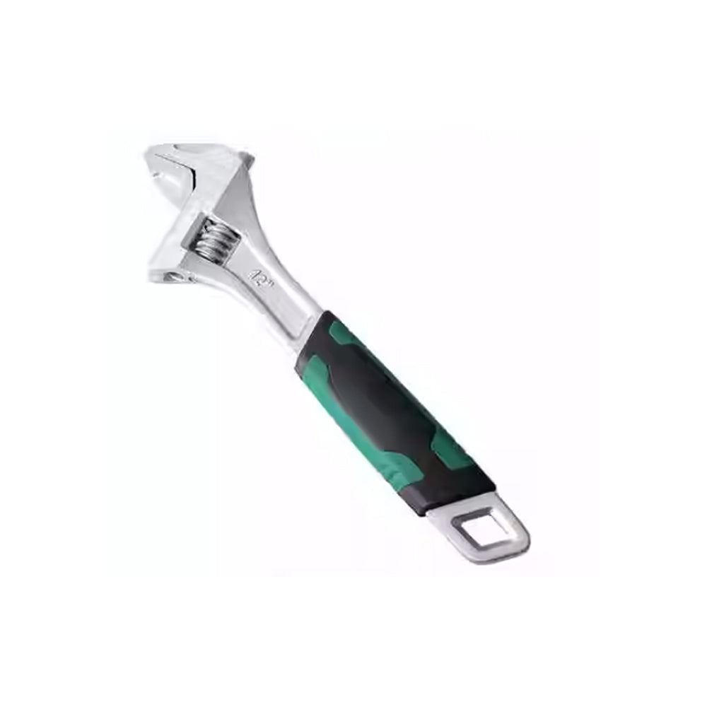 Professional Rubber Handle Large Opening Adjustable Wrench